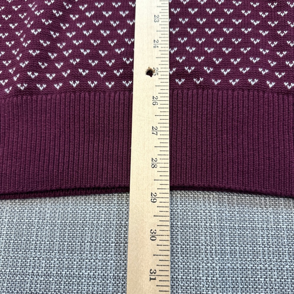 Brooks Brothers Burgundy Birdseye Men Sweater XL Crewneck Preppy Business Casual - Picture 7 of 8